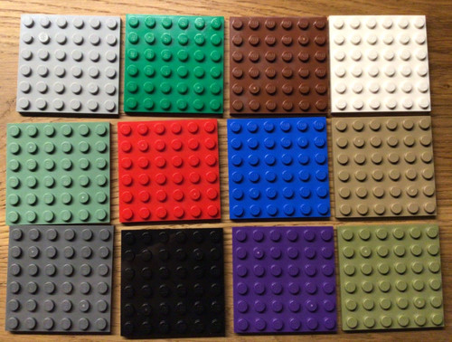 Lego platte basic - lego, 6x6