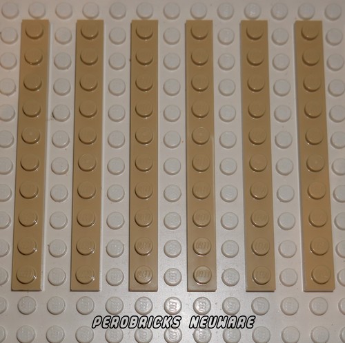 Lego basic platten 1x10 tan - platten,
