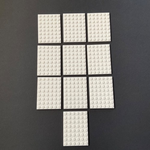 Lego platten 6x8 weiss neu - 10,