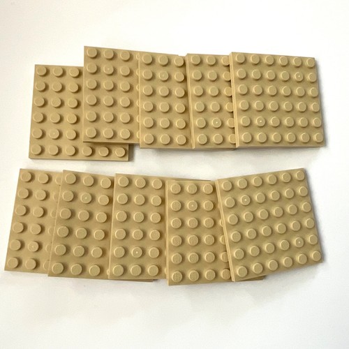 Lego platten 6x6 beige tan - 10,